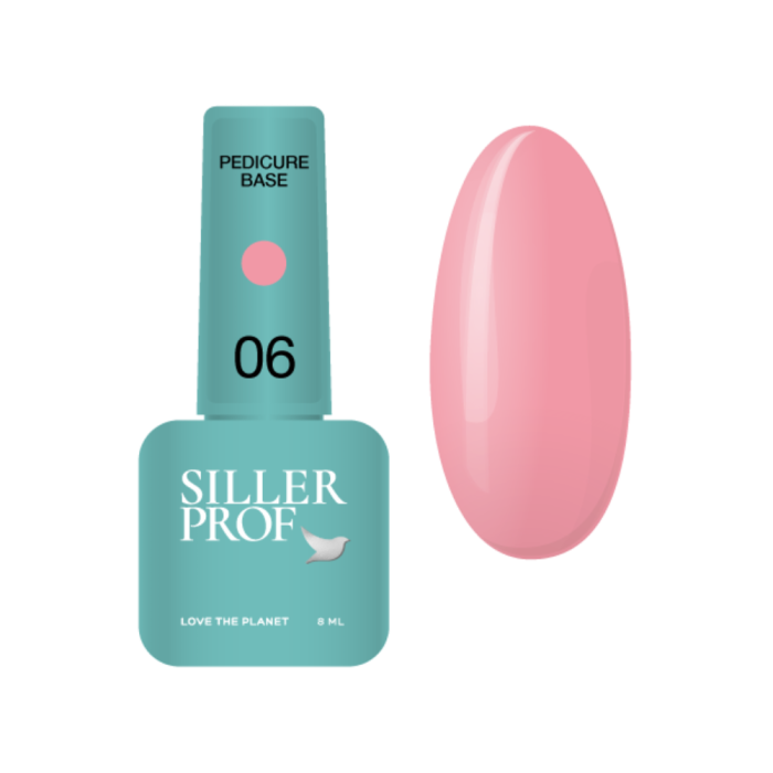 База камуфлирующая для педикюра Siller Pedicure Base №06, розовый, 8 мл