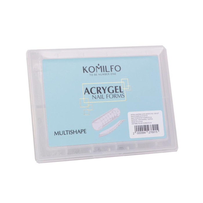 Komilfo AcryGel Top Nail Forms, Multishape - верхние формы для наращивания, (универсальные), 120 шт