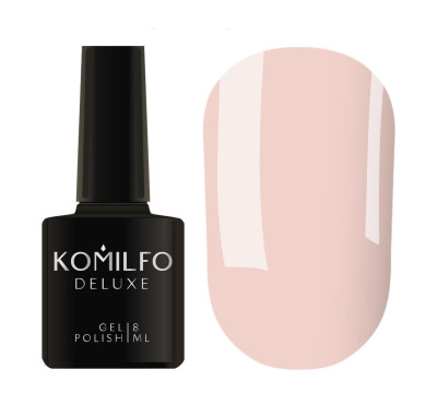 Гель-лак Komilfo DeLuxe Series №D026, світлий кремово-бежево-рожевий, 8 мл