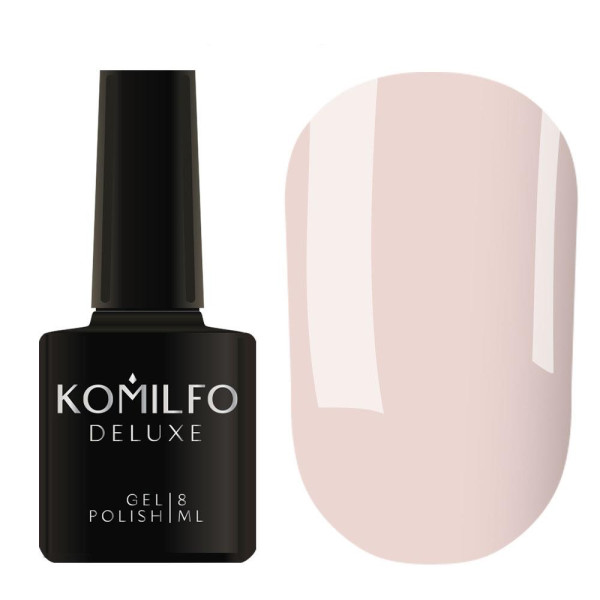Гель-лак Komilfo DeLuxe Series №D035, світлий сіро-ліловий, 8 мл