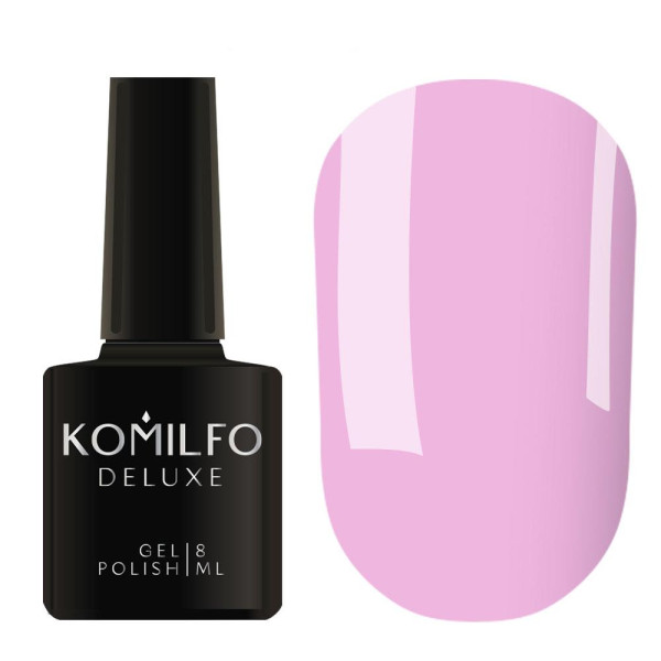 Гель-лак Komilfo DeLuxe Series №D039, приглушений рожево-ліловий, 8 мл