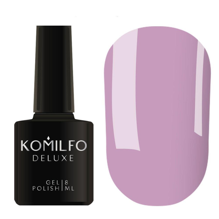 Гель-лак Komilfo DeLuxe Series №D043, світлий бузково-ліловий, 8 мл