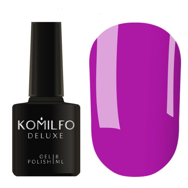 Гель-лак Komilfo DeLuxe Series №D047, фиолетово-баклажанный, 8 мл