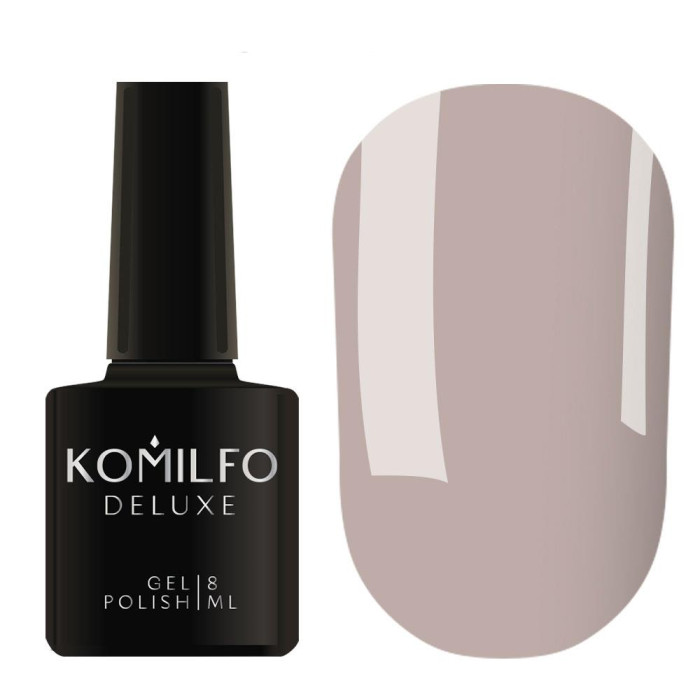 Гель-лак Komilfo DeLuxe Series №D068, приглушений сіро-ліловий, 8 мл