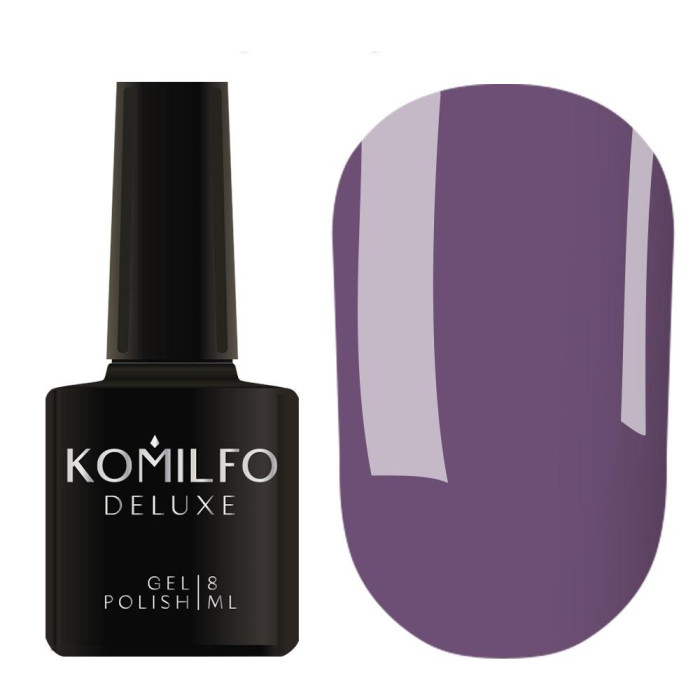 Гель-лак Komilfo DeLuxe Series №D114, темный серо-сиреневый, 8 мл