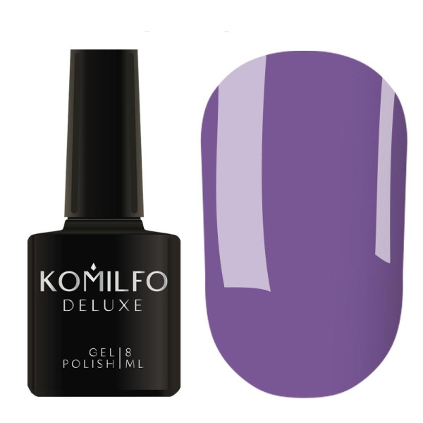 Гель-лак Komilfo DeLuxe Series №D124, приглушенный синий, 8 мл