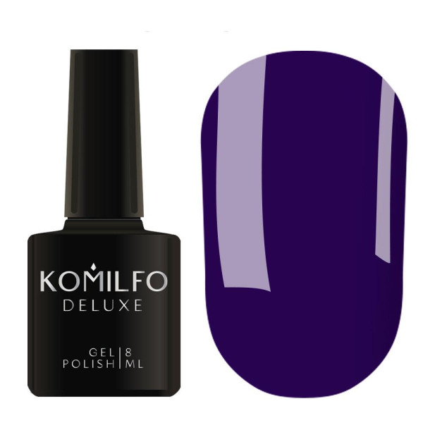 Гель-лак Komilfo DeLuxe Series №D126, темно-синій, 8 мл