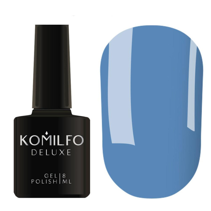 Гель-лак Komilfo DeLuxe Series №D131, насичений блакитним, 8 мл