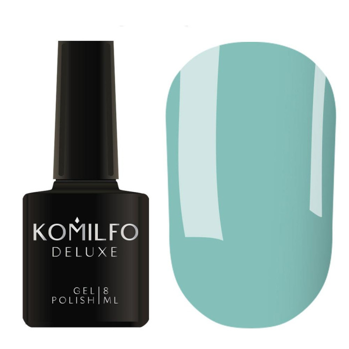 Гель-лак Komilfo DeLuxe Series №D141, спокійний блакитний, 8 мл