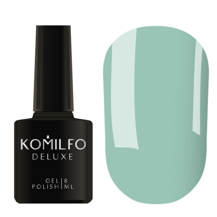 Гель-лак Komilfo DeLuxe Series №D144, блідо-бірюзовий, 8 мл