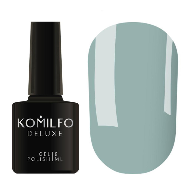 Гель-лак Komilfo DeLuxe Series №D146, насичений сіро-бірюзовий, 8 мл