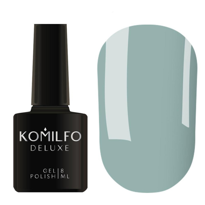 Гель-лак Komilfo DeLuxe Series №D146, насичений сіро-бірюзовий, 8 мл