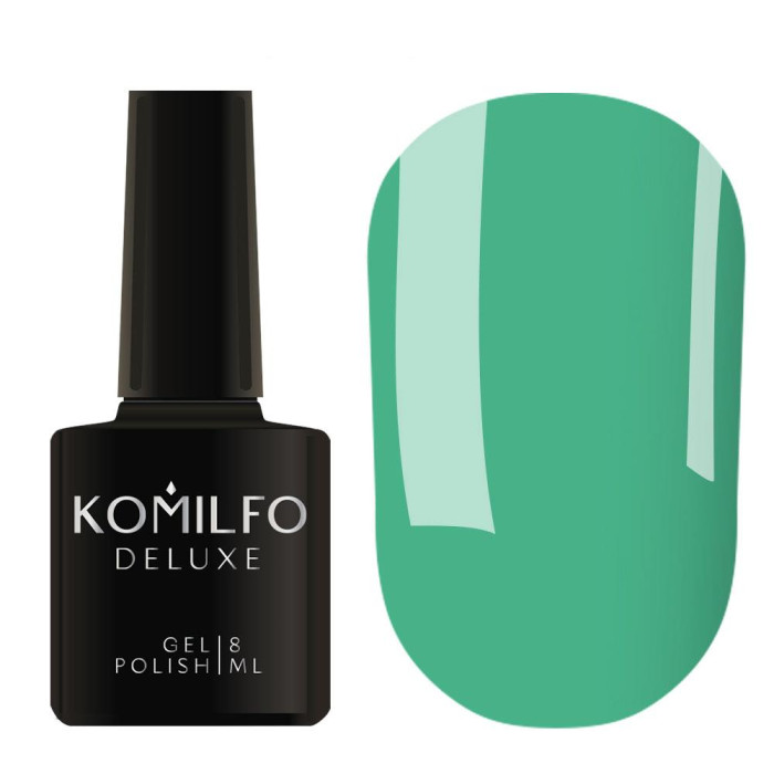 Гель-лак Komilfo DeLuxe Series №D149, зелено-бірюзовий, 8 мл
