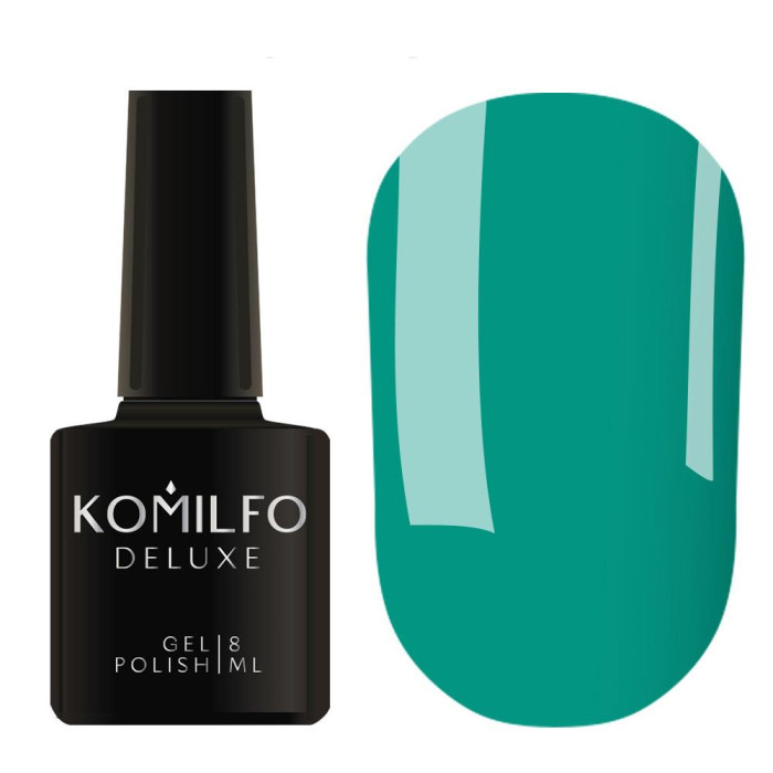 Гель-лак Komilfo DeLuxe Series №D151, темный бирюзово-зеленый, 8 мл