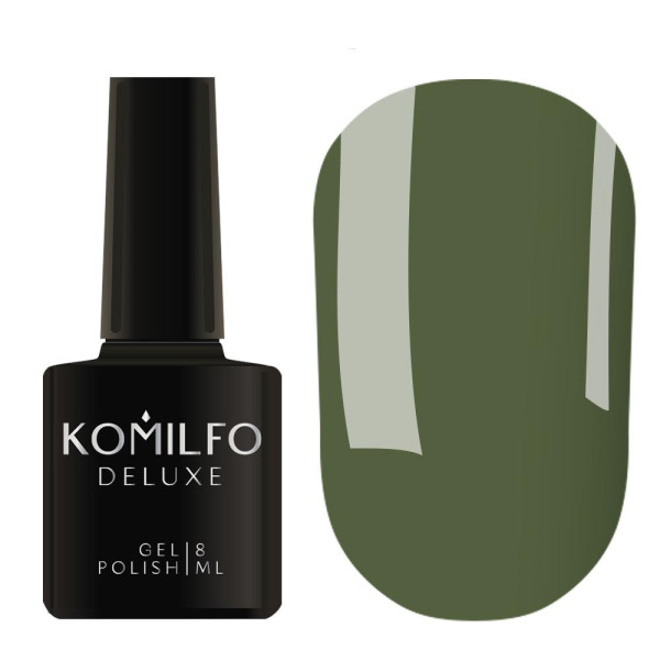 Гель-лак Komilfo DeLuxe Series №D158, хаки, 8 мл