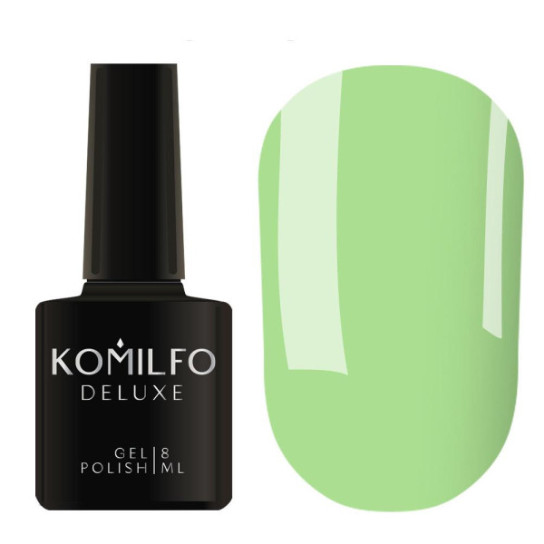 Гель-лак Komilfo DeLuxe Series №D160, салатовий, 8 мл