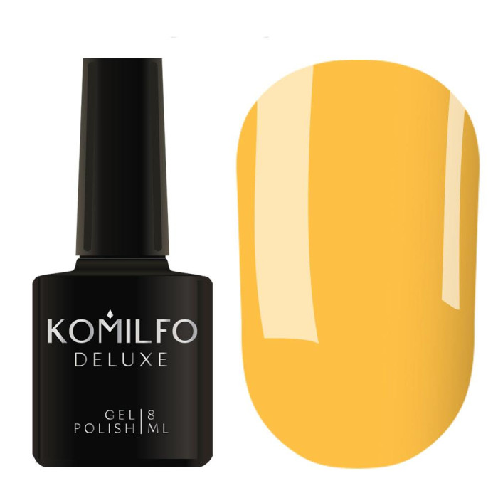 Гель-лак Komilfo DeLuxe Series №D166, темно-жовтий, 8 мл