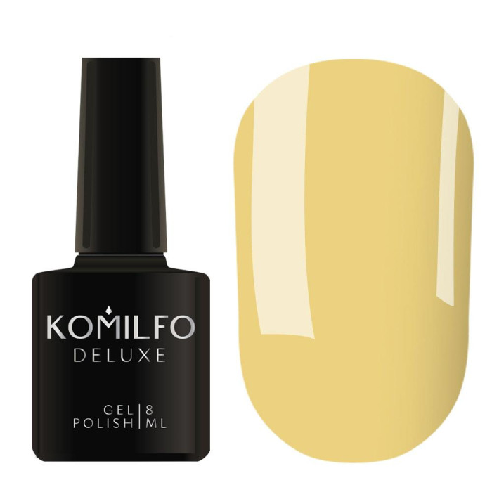 Гель-лак Komilfo DeLuxe Series №D167, персиково-жовтий, 8 мл
