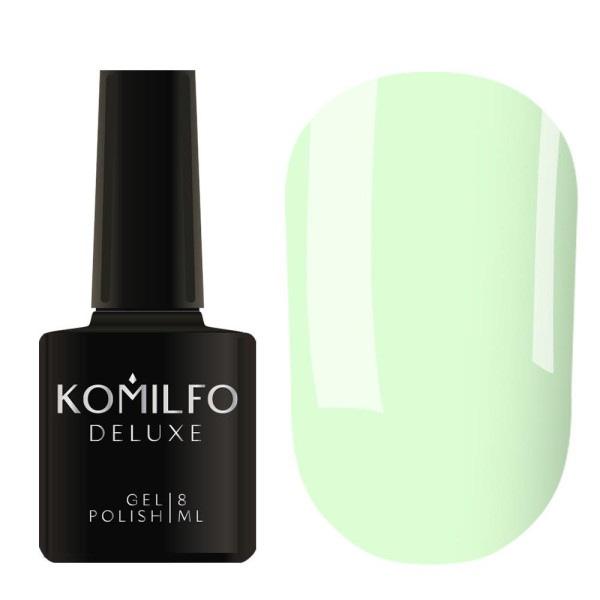 Гель-лак Komilfo DeLuxe Series №D192, светлый пастельно-зеленый, 8 мл