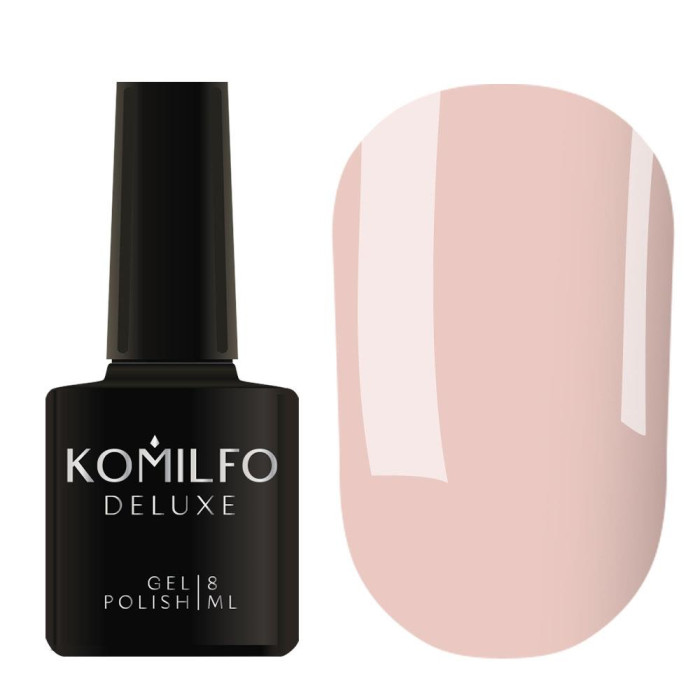 Гель-лак Komilfo DeLuxe Series №D204, ніжний рожево-бежевий, для френча, 8 мл