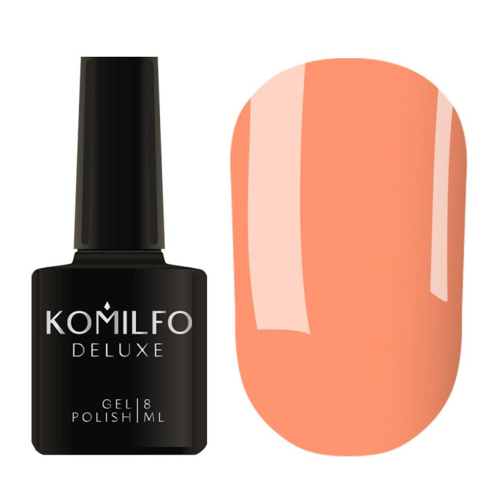 Гель-лак Komilfo DeLuxe Series №D258, персиковий, неоновий, 8 мл