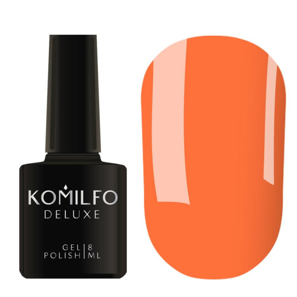 Гель-лак Komilfo DeLuxe Series №D259, персиково-оранжевый, 8 мл