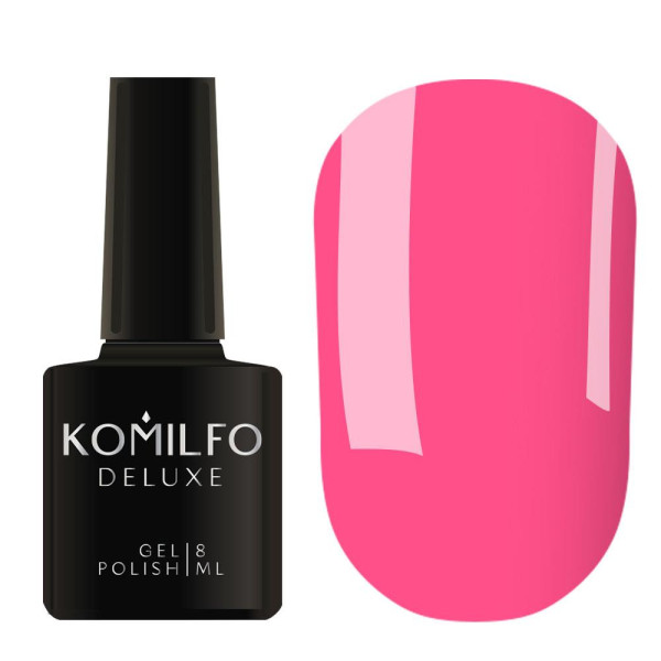 Гель-лак Komilfo DeLuxe Series №D261, яскравий рожевий, 8 мл