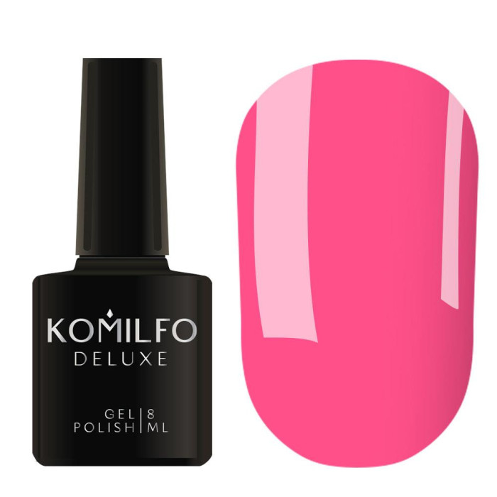 Гель-лак Komilfo DeLuxe Series №D261, яскравий рожевий, 8 мл