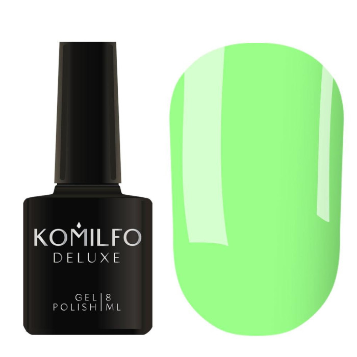 Гель-лак Komilfo DeLuxe Series №D268, салатовый, неоновый, 8 мл
