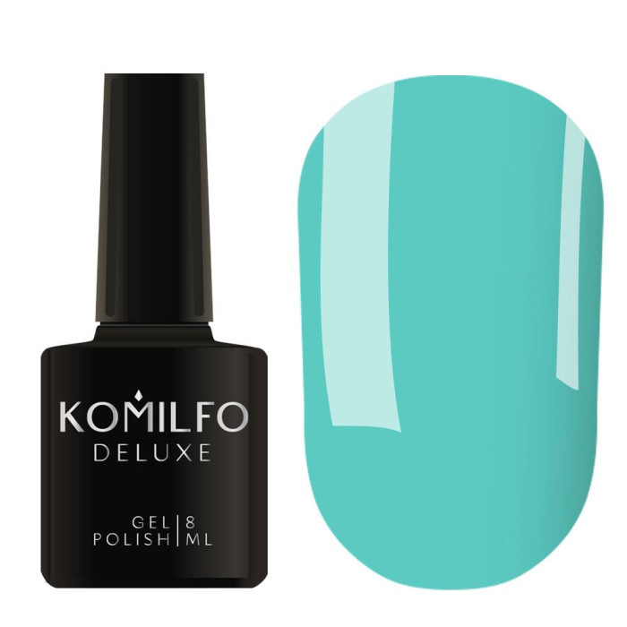 Гель-лак Komilfo DeLuxe Series №D270, бирюзово-голубой, 8 мл