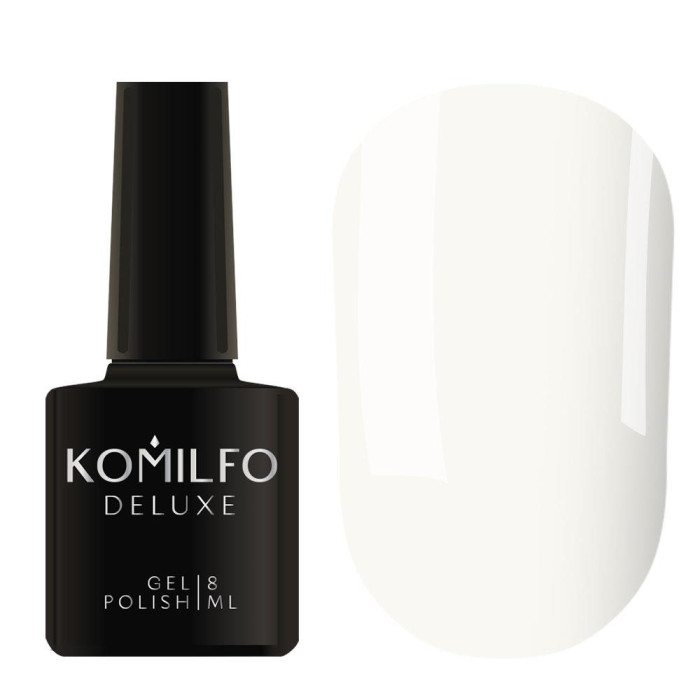 Гель-лак Komilfo DeLuxe Series №D289, moonbeam, біло-сірий, 8 мл