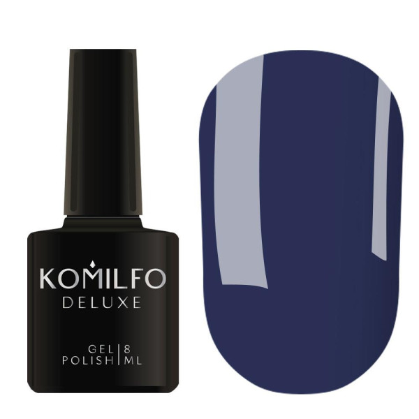 Гель-лак Komilfo DeLuxe Series №D296, синій темний, 8 мл