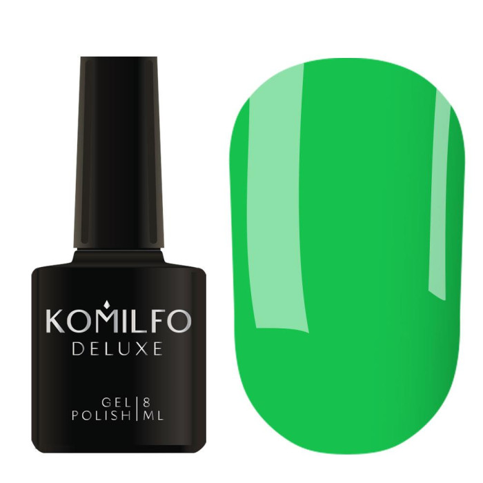 Гель-лак Komilfo Kaleidoscopic Collection №K019, неоновый сочный зеленый, 8 мл