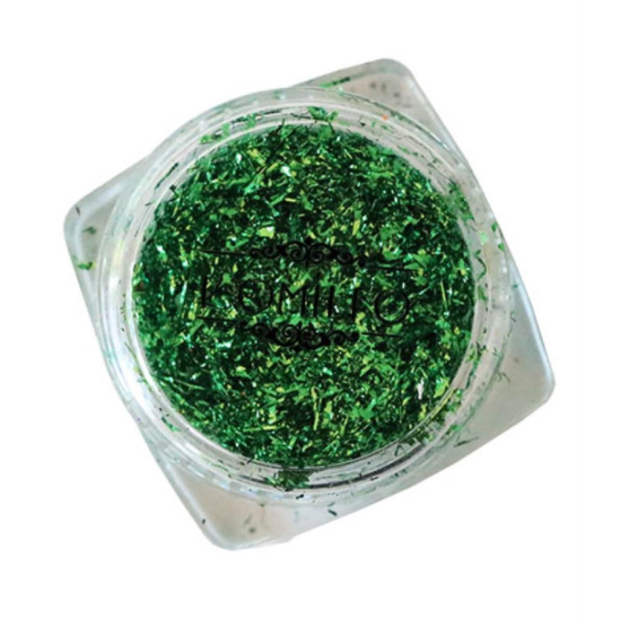Komilfo Foil Stripes №05 Green - декор для ногтей, фольга стружка, (зеленый), 0.2 г