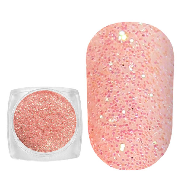 Komilfo Rainbow Series №504 - блестки для ногтей, размер 0,2 мм, (светло-коралловый), 2.5 г