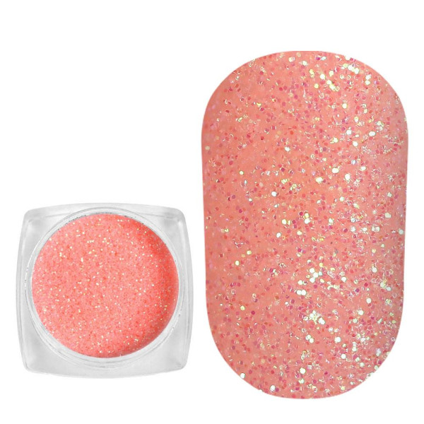 Komilfo Rainbow Series №515 - блестки для ногтей, размер 0,2 мм, (коралловый светлый), 2.5 г