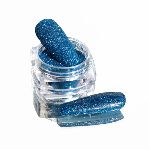 Komilfo Solvent Resistance Series №408 - блискітки для нігтів, розмір 0,1 мм, (синьо-смарагдовий),