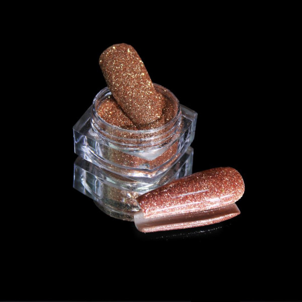 Komilfo Solvent Resistance Series №412 - блискітки для нігтів, розмір 0,1 мм, (світло-карамельний),