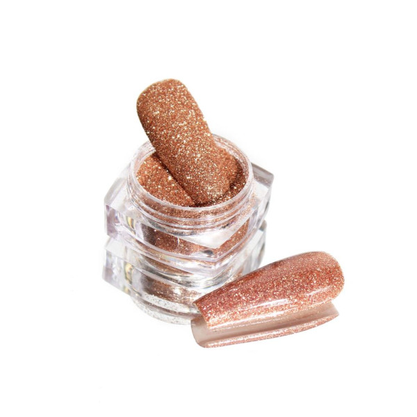 Komilfo Solvent Resistance Series №412 - блискітки для нігтів, розмір 0,1 мм, (світло-карамельний),