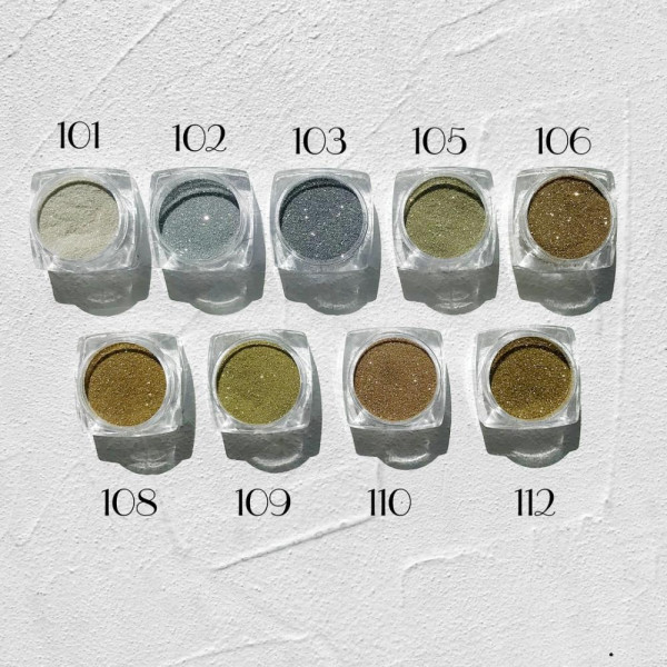 Komilfo №114G - блискітки для нігтів, розмір 0.4 мм, (золото голограма), 2.5 г