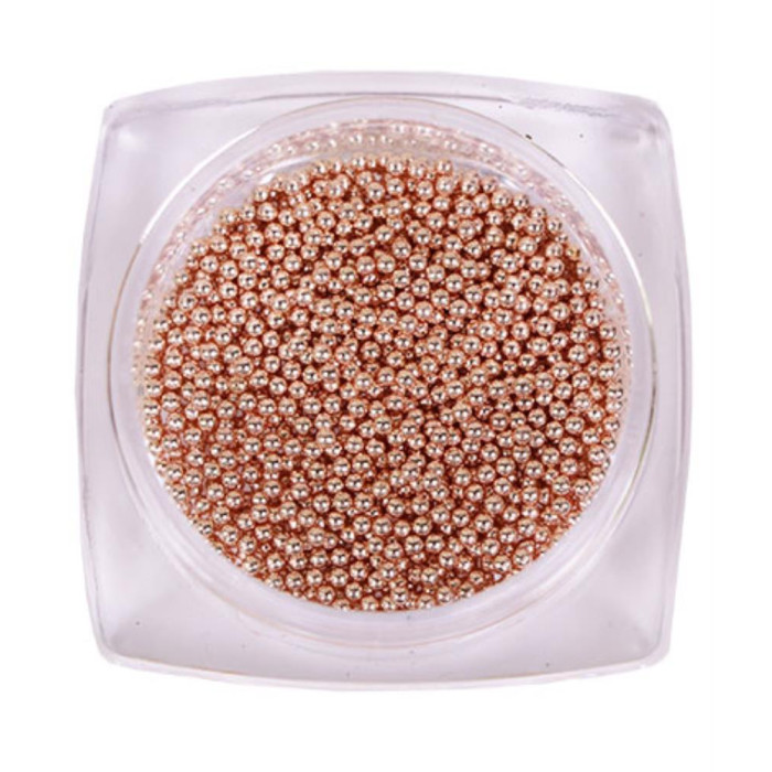 Komilfo Rose Gold - бульйонки металеві, 1 мм, (рожеве золото), 6 г