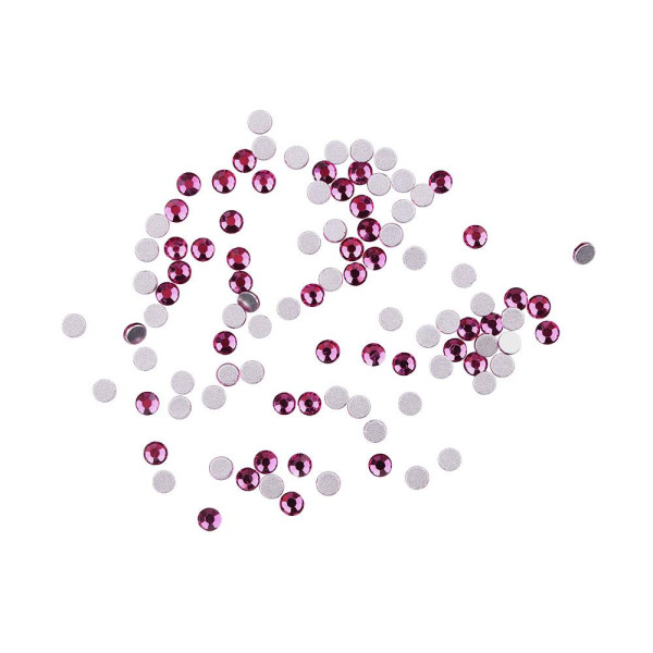 Стразы для ногтей Komilfo Fuchsia (размер 6), 100 шт
