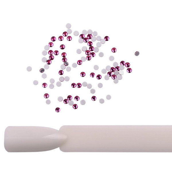Стразы для ногтей Komilfo Fuchsia (размер 6), 100 шт