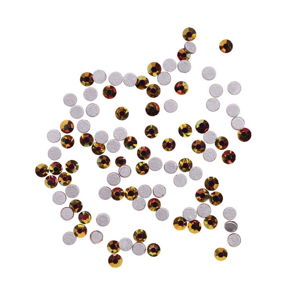 Стразы для ногтей Komilfo Rainbow Gold (размер 5), 100 шт