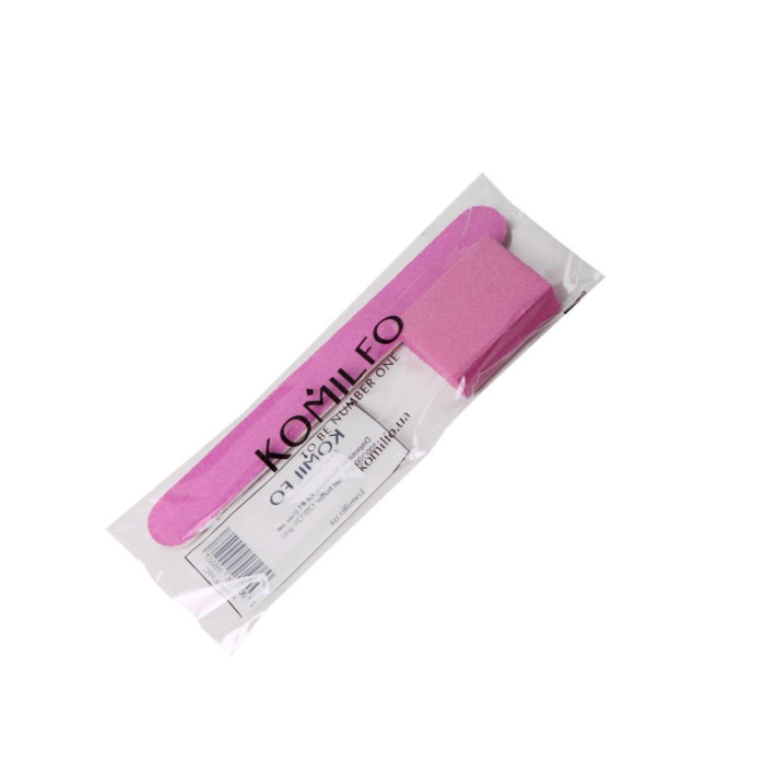 Komilfo Disposable Manicure Kit №1 - одноразовий набір, пилочка 100/100 + баф 120/120