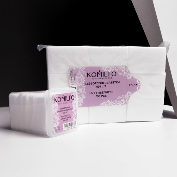 Komilfo Lint Free Wipes - безворсовые салфетки, 630 шт