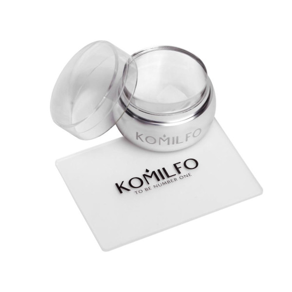 Komilfo силіконовий штамп діаметр із прозорим скрапером