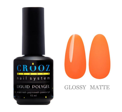 Crooz NEON Liquid Polygel №02 - рідкий полігель, оранжевий неон, 15 мл