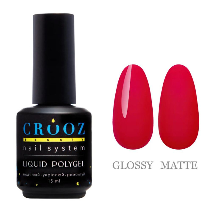 Crooz NEON Liquid Polygel №05 - рідкий полігель, червоний неон, 15 мл