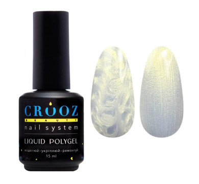 Crooz PEARL Liquid Polygel №01 - жидкий полигель, жемчужный с золотым отливом, 15 мл